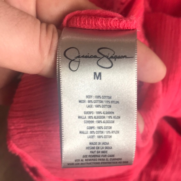 Jessica Simpson Coral Lace Blouse - Picture 5 of 6